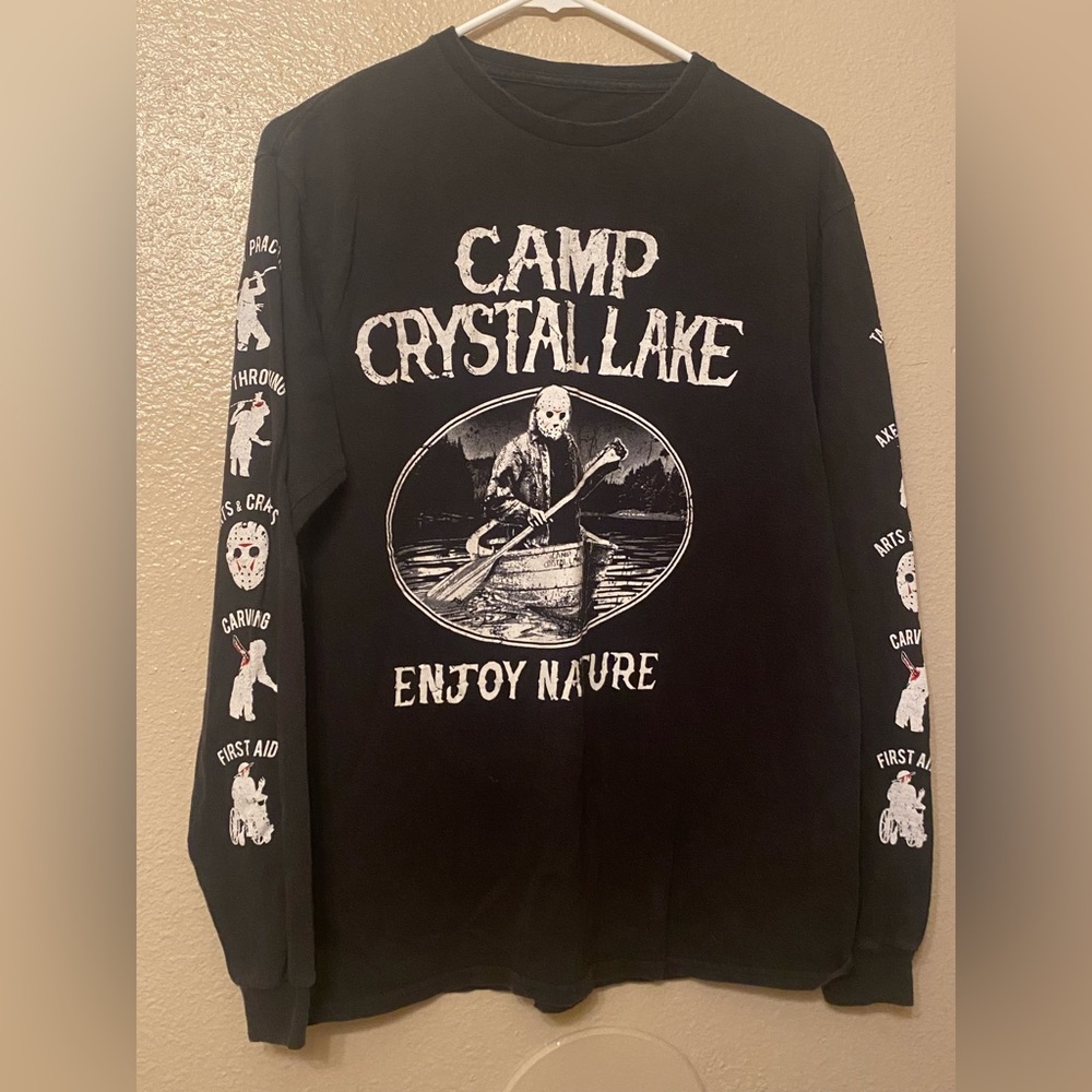 Medium Friday the 13th Camp Crystal Lake
"Enjoy Nature" Long Sleeve